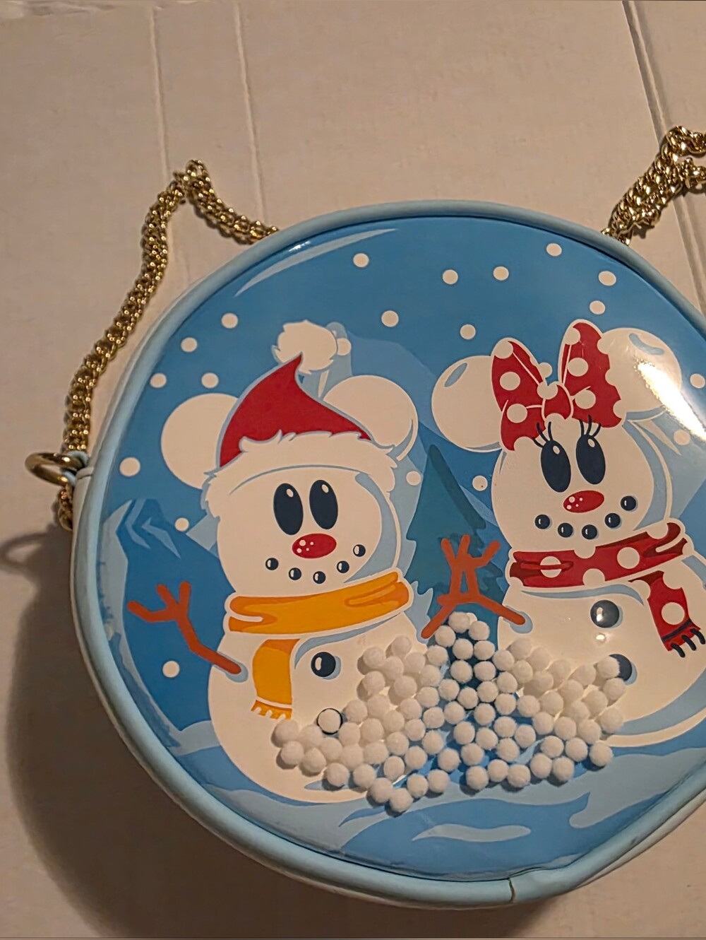Loungefly Disney Mickey & Minnie Snowman Crossbody Bag